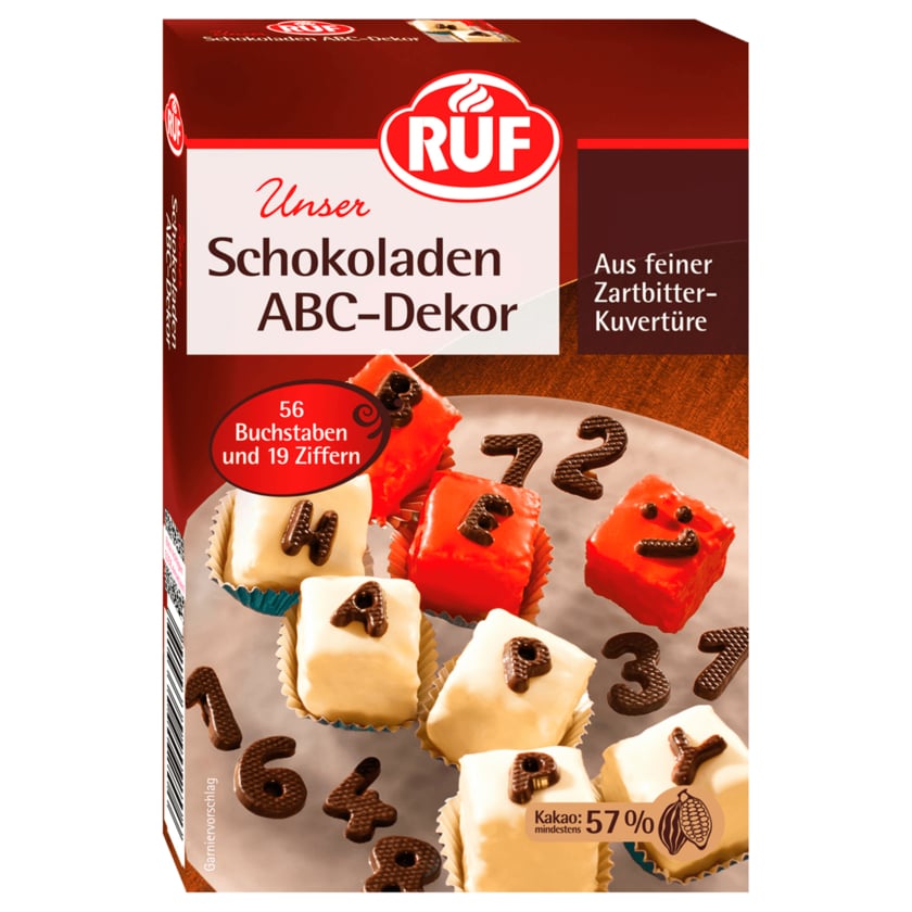 Ruf Schokoladen ABC- Dekor 50g